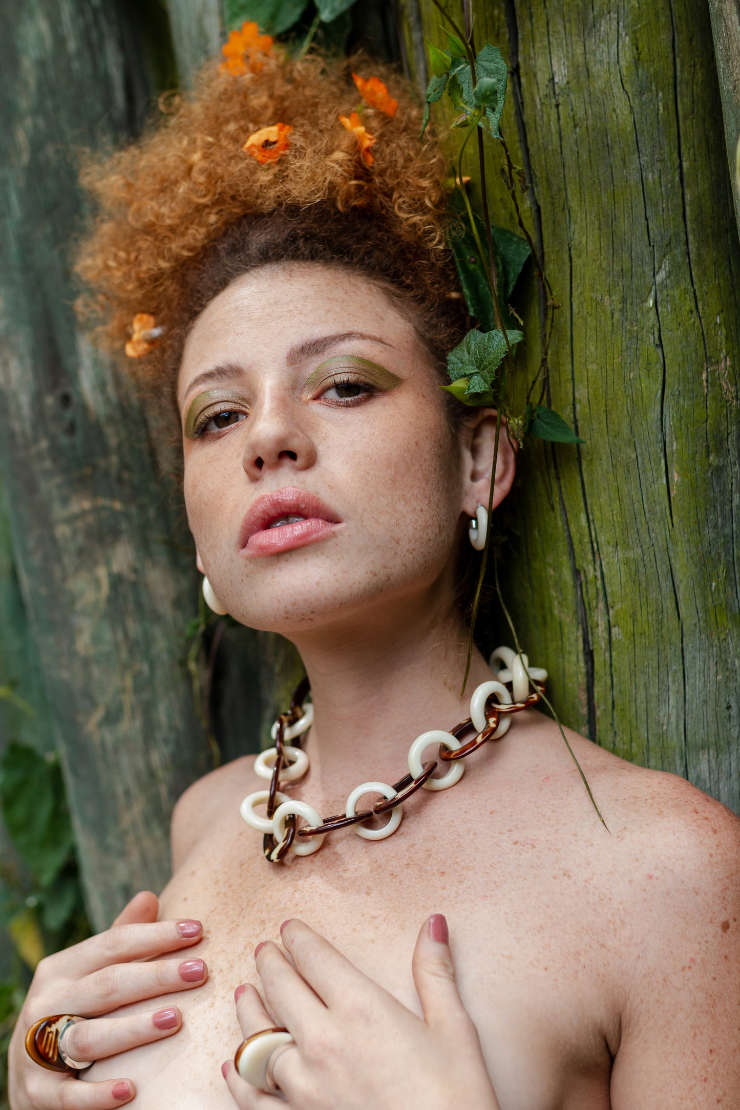 Raíces Marbled Brown&White Necklace