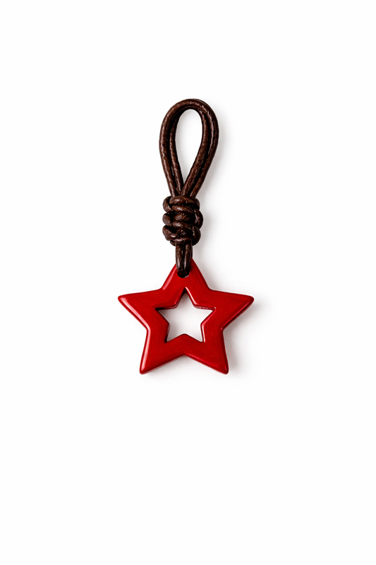 Red Star Pendant – Tagua