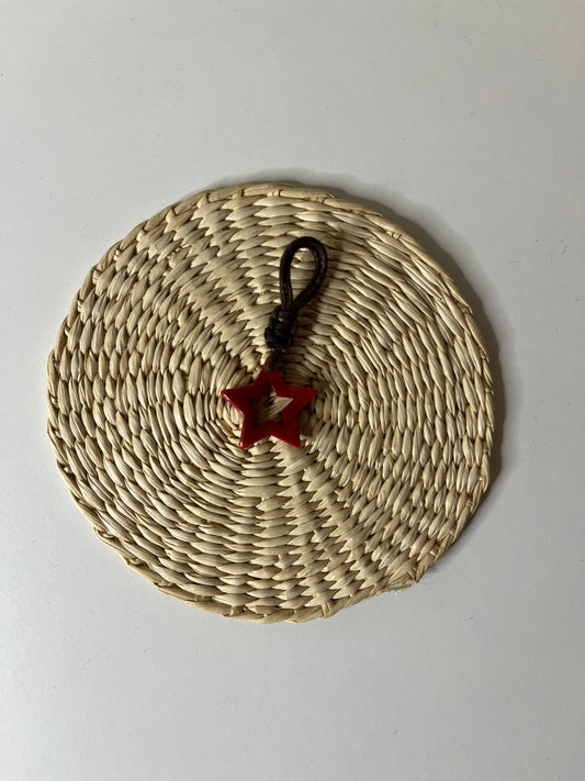 Red Star Pendant – Tagua