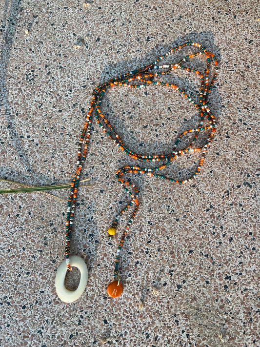 Senda Orange Necklace-Belt