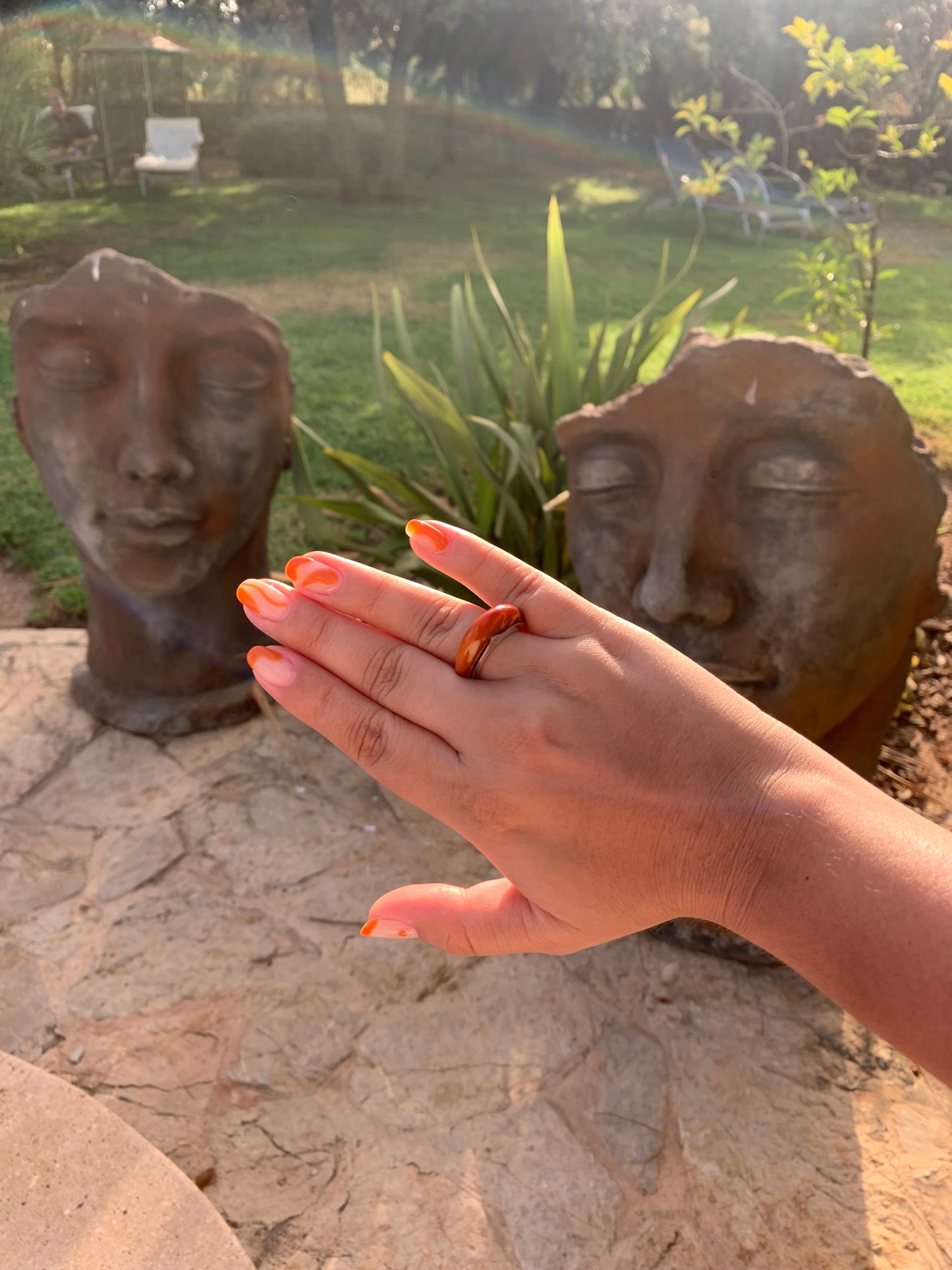 Raíces Marbled Terracotta Ring