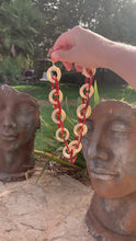 Load and play video in Gallery viewer, Raíces Marbled Terracotta&amp;White Necklace
