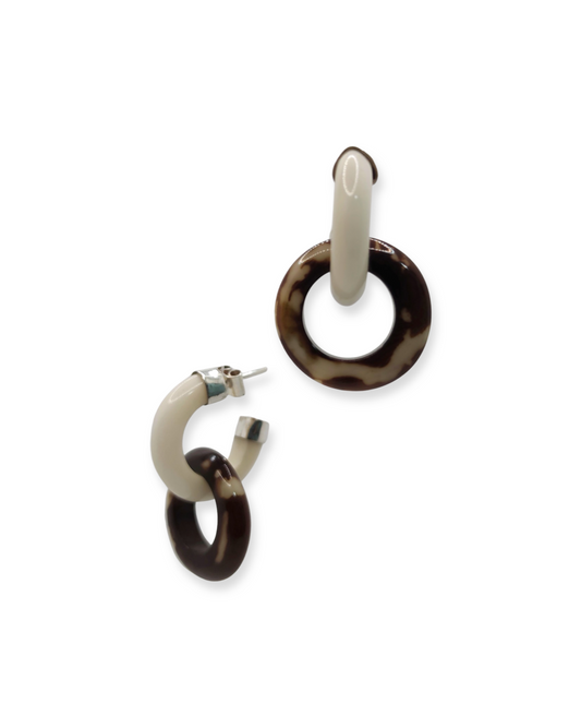 Raíces Marbled Brown Earrings