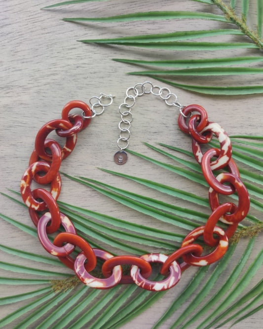 Raíces Marbled Terracotta Necklace